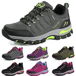 BOLOG Outdoor-Halbschuhe, Wanderschuhe, rutschfeste Kletterschuhe, leicht, atmungsaktiv, Trekkingschuhe für Damen und Herren, Grau - dunkelgrau - Größe: 41 1/3 EU von BOLOG