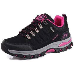 BOLOG Outdoor-Halbschuhe, Wanderschuhe, rutschfeste Kletterschuhe, leicht, atmungsaktiv, Trekkingschuhe für Damen und Herren, Schwarz - schwarz/pink - Größe: 39 EU von BOLOG