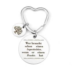 Schlüsselanhänger Bruder, Geschenk Bruder Weihnachten, Geschenk für Bruder, Bruder Geschenk, Geschenk Bruder Geburtstag, Geschenkideen für den Bruder, Kleiner Bruder Geschenk von BOMEON