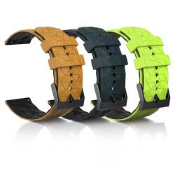 Kompatibel mit 20 mm 22 mm Uhrenarmbändern, Schnellwechsel-Ersatzband für Galaxy Watch Series 6 5 4 Classic, Verstellbare Gummibänder Smartwatch-Sportarmband für Männer und Frauen, 3er-Pack (20mm, D) von BONACE
