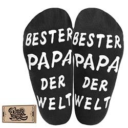 BONANGEL Best Dad Geschenkideen für Papa Super Dad Geschenk Geburtstag Socken Herren Mann Lustige Neuheit Männer Vatertag Geschenk Deko Baumwolle Rutschfeste Söckchen 30 40 50 60 von BONANGEL
