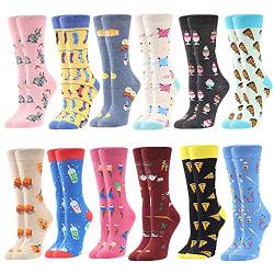 Damen Lustige Bunte Socken,Mädchensocken witzige Strümpfe, Fun Geburtstagsgeschenk Socken Verrückte Socken Modische Oddsocks Mehrfarbig Klassisch als Geschenke für Frauen Frau Mutter Mama Oma von BONANGEL