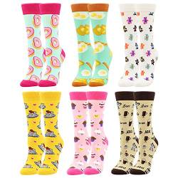 BONANGEL Damen Lustige Bunte Socken,Mädchensocken witzige Strümpfe, Fun Gemusterte Muster Socken, Verrückte Socken Modische Oddsocks Mehrfarbig Klassisch als Geschenk, Neuheit Sneaker von BONANGEL