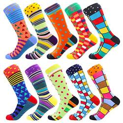 BONANGEL Fun Gemusterte Muster Socken, Herren Lustige Bunte Socken,Herren witzige Strümpfe, Verrückte Socken Modische Mehrfarbig Klassisch als Geschenk, Neuheit Sneaker Crew Socken von BONANGEL