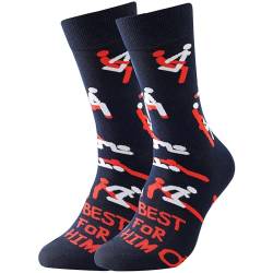 BONANGEL Valentinstag Socken, Pärchensocken Partnersocken Herzsocken Lustige Socken Herren Neuheit Liebeslippen Kusssocken Lustige Geschenke für Freund Freundin Männer Damen von BONANGEL