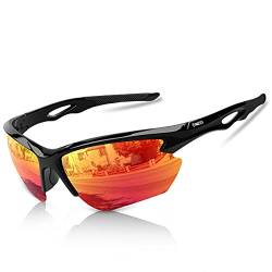 BONDDI Fahrradbrille, Sportbrille für Herren Damen, TR 90 Unbreakable Frame Polarisierte Sportsonnenbrille mit UV400 Schutz, für Radfahren Golf Baseball Laufen Wandern von BONDDI