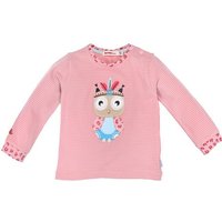 BONDI Langarmshirt Baby Mädchen Pullover "Eule" Gestreift 86511, Rosa (1-tlg) von BONDI