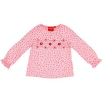 BONDI Langarmshirt "Blümchen" mit Herz 86554 - Rosa Rot, Baby Mädchen Kindermode von BONDI