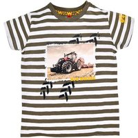 BONDI T-Shirt BONDI Jungen T-Shirt 'Traktor' 33147, Stripe Khak von BONDI