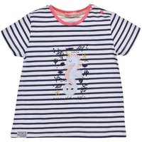 BONDI T-Shirt Baby Mädchen T-Shirt 'Seepferd' 86691, Navy Gestr von BONDI