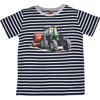 BONDI T-Shirt Jungen T-Shirt 'Traktor' 33158, Blau Weiß Gestrei von BONDI