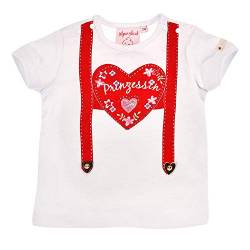 BONDI T-Shirt halbarm ´Prinzessin´, Weiss 116 Tracht Baby Mädchen Artikel-Nr.86430 von BONDI