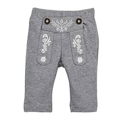 BONDI Trachten Laufhose Babyhose Unisex grau-Melange 100% Baumwolle, Gr. 68 von BONDI