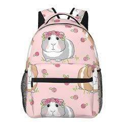 BONDIJ Foggy Lake Rucksack für die Schule, leicht, Reise, Tagesrucksack, Tasche, große Büchertasche für Kinder, Jungen, Mädchen, Lehrer, Geschenke, Meerschweinchen, One size von BONDIJ