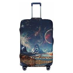 BONDIJ Galaxy Planet Reisegepäckabdeckung, staubdicht, für 45,7-81,3 cm Gepäck, Schwarz , M von BONDIJ