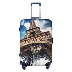 BONDIJ Reisegepäckabdeckung, staubdicht, Pariser Skyline, Koffer-Schutzhüllen, Schutz für 45,7-81,3 cm, Schwarz , XL von BONDIJ