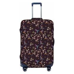 BONDIJ Reisegepäckabdeckung, staubdicht, blühende Blumen, Koffer-Schutzhüllen, Schutz für 45,7-81,3 cm, Schwarz, Small von BONDIJ