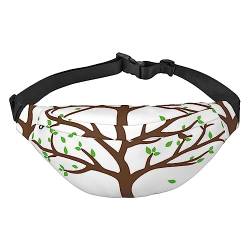 Family Tree Bauchtaschen für Damen und Herren, leicht, verstellbare Hüfttasche für Reisen, Wandern, Radfahren, Schwarz , Einheitsgröße von BONDIJ