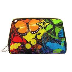 Graffiti-Schmetterlings-Leder waschbare Make-up-Tasche für Frauen, Reise-Kosmetiktaschen, tragbares Federmäppchen mit Reißverschluss, Graffiti-Schmetterling, Einheitsgröße von BONDIJ