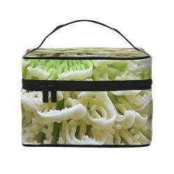 Green Bud Pilz-Reise-Make-up-Tasche für Damen, wasserabweisend, Kosmetiktasche, faltbar, Kulturbeutel, Lehrer-Geschenke, Grüner Knospenpilz, Einheitsgröße von BONDIJ