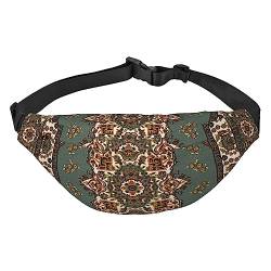 Orientalische traditionelle Bauchtasche für Damen und Herren, leicht, verstellbar, für Reisen, Wandern, Radfahren, Schwarz , Einheitsgröße von BONDIJ