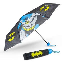 BONNYCO Regenschirm Kinder Batman Regenschirm Sturmfest mit Verstärkter Struktur − Klappschirm mit für Tasche, Rucksack oder Reise | Regenschirm Klein Junge Mädchen − Geschenke für Kinder von BONNYCO