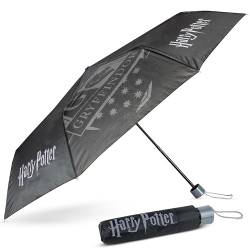 BONNYCO Regenschirm Schwarz Harry Potter Regenschirm Sturmfest mit Verstärkter Struktur − Klappschirm Tasche Rucksack Reise | Originelle Geschenke für Frauen und Männer | Mini Regenschirm von BONNYCO