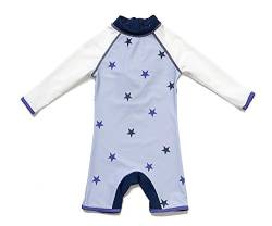 BONVERANO Baby Junge EIN stück Langärmelige-Kleidung UV-Schutz 50+ Badeanzug MIT Einem Reißverschluss(Lila-Die Sterne,12-18 Monate… von BONVERANO