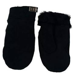 BOOM IT Lammfell Faust Handschuh für Herren oder Damen (h1) (L, schwarz) von BOOM IT