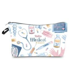 Makeup Tasche Cartoon Krankenschwester Doktor Frauen Kosmetikbeutel Lippenstift Organizer Fälle Fashion Telefon Geldbeutel Reißverschluss Clutch Make -Up -Reisetasche-27 von BOQUN