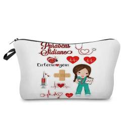 Makeup Tasche Cartoon Krankenschwester Doktor Frauen Kosmetikbeutel Lippenstift Organizer Fälle Fashion Telefon Geldbeutel Reißverschluss Clutch Make -Up -Reisetasche-7 von BOQUN