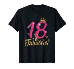 18 & Fabulous Geschenke für 18-Jährige zum 18. Geburtstag, rosa Krone T-Shirt von BORN IN 1982