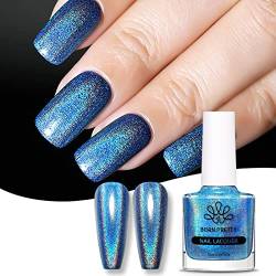 Born Pretty Glitzer Nagellack, Nagellack Regenbogen Shining Glitter Super Shine Nail Art Polish Blau von BORN PRETTY