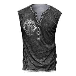 Herren Tank Top Herren Sommer Surfen Tanktop Muskelshirt für Training Fitnessstudio Fitness & Bodybuilding Tanktop Herren Sport lässig ärmellos T-Shirts Laufen Fitness Tankshirt XXL 01-Braun von BORTGYUI