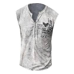 Herren Tank Top Herren Sommer Surfen Tanktop Muskelshirt für Training Fitnessstudio Fitness & Bodybuilding Tanktop Herren Sport lässig ärmellos T-Shirts Laufen Fitness Tankshirt XXL 01-Schwarz von BORTGYUI