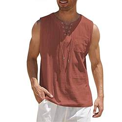 Sport Tank Top Damen Herren Tanktop Muskelshirt für Training Fitnessstudio Fitness & Bodybuilding Tanktop Herren Sport lässig ärmellos T-Shirts Laufen Bodybuilding Fitness Tankshirt XXL 01-Weinrot von BORTGYUI