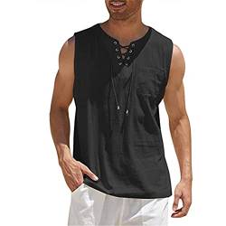 Tank Top Herren Sommer Herren Tanktop Muskelshirt für Training Fitnessstudio Fitness & Bodybuilding Tanktop Herren Sport lässig ärmellos T-Shirts Laufen Bodybuilding Fitness Tankshirt M 01-Schwarz von BORTGYUI