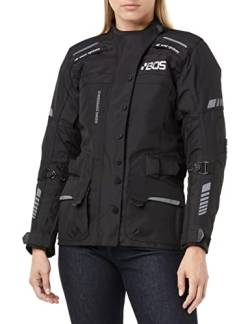 BOS Motorradjacke Damen Mit Protektoren Textil Wasserdicht Winddicht Schwarz (XL) von BOS