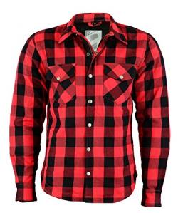 Lumberjack Jacke für Herren, ROT/GRAU (M, ROT) von BOSMOTO