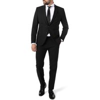 BOSS Black Herren Anzug schwarz Schurwoll-Stretch Slim Fit von BOSS Black