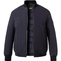 BOSS Black Herren Blouson blau Mikrofaser unifarben von BOSS Black