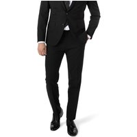 BOSS Black Herren Hose schwarz Schurwoll-Stretch Slim Fit von BOSS Black