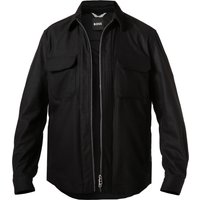 BOSS Black Herren Hemdjacke schwarz Wolle von BOSS Black