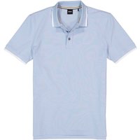 BOSS Black Herren Polo-Shirt blau Baumwoll-Piqué von BOSS Black