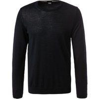 BOSS Black Herren Pullover blau unifarben von BOSS Black