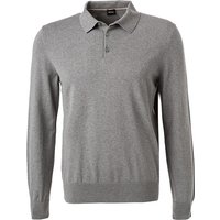 BOSS Black Herren Pullover grau Baumwolle unifarben von BOSS Black