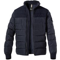 BOSS Black Herren Steppjacke blau Mikrofaser unifarben von BOSS Black