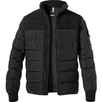 BOSS Black Herren Steppjacke schwarz Mikrofaser unifarben von BOSS Black