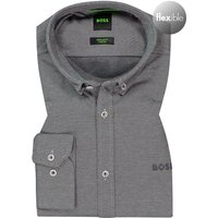 BOSS Green Herren Hemd blau Jersey meliert von BOSS Green