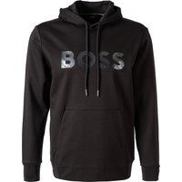 BOSS Green Herren Hoodie schwarz Baumwolle Logo und Motiv von BOSS Green